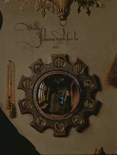 The Arnolfini Marriage (detail) by Jan van Eyck